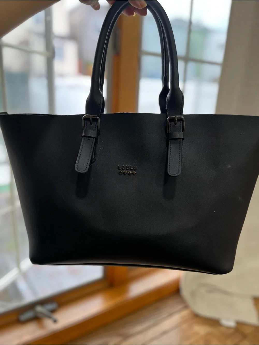 Classic Black Tote with Dual Top Handles